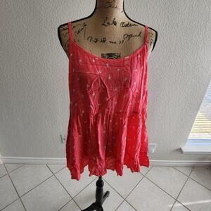 TORRID TROPICAL‎ palm tree babydoll peplum tank top plus size 2X new!!!